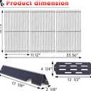 Grill Grates Flavorizer Bars Parts for Weber Genesis II E-410, S-410, Genesis II LX E-440, S-440, Weber 66089, 66097, 66041, 66033, 66796, Stainless Steel Porcelain Grids Heat Plate Deflectors