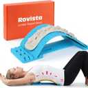 Premium Back Stretcher for Lower Back Pain Relief  4-Level Adjustable Lumbar Support Board with Soft EVA Massage Strip  Durable & Portable Back Cracker to Release Tension and Reset Your Day (Blue)