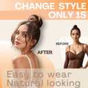 Messy Bun Hair Piece Human Hair, Human Hair Bun, 100% Real Hair Bun Updo Hairpieces Donut, Messy Bun Hair Scrunchie for Women Dark Brown