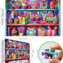 1000 Piece Puzzles for Adults Clearance,Mysterious Holiday Party Gift Rack for Puzzles, Impossible Challenge Art Jigsaw Puzzles, for Gift Birthday Party Games Family, 27.5X19.7 Inch Dust Free Puzzle