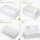 Clear Acrylic Tissue Box,Rectangle Disposable Paper Facial Holder with Lid,Dryer Sheet Container Napkin Organizer for Bathroom, Kitchen and Office Room Decor