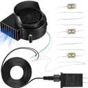 Inflatable Fan Replacement Christmas Inflatable Replacement Fan Blower 12V 1.2A with 3 LED Lights and 12V 1.5A Adapter Blower for HalloweenHoliday Party Indoor Outdoor