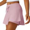 Sweat Shorts for Women - Athletic Workout Runing Dolphin Shorts with Pockets for Gym Lounge Summer (Pink, M)