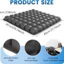 JOYMAY Travel Seat Cushion Inflatable Seat Cushion 56 Ergonomic Air Cell 3D Air Seat Cushions Adjustable Inflatable Portable Airplane seat Cushion for Wheelchair, Car, Office, Home Living (Grey)