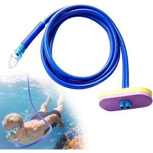 Swimming Snorkel, Underwater Breathing Tube with Float Head, 118.11 inch Swim Breathing Pipe for Adult Diving, Swimming, Water Sports, and Outdoor