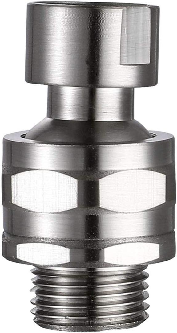 Shower Head Swivel Ball Adapter Brass Adjustable Shower Connector Shower Arm Extension Bathroom Universal Showering Component (Brushed Nickel)