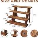 Wooden Cupcake Stand - 4 Tier Cupcake Display Stand, Rustic Tiered Display Stand, Tool Free Installation Cupcake Stand for Baby Shower Decorations Birthday Party Supplies