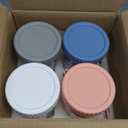 4 Pack Overnight Oats Containers with Lids and Spoons - DRKIO 16 Oz Glass Mason Jars for Overnight Oats Leak Proof Oatmeal Container Great for Cereal Fruit Vegetable Milk Salad Yogurt Meal Prep