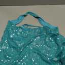 Floerns Women's Sequin Halter Tops Sleeveless Deep V Neck Beaded Club Night Out Tank Top Green Medium