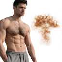 Fake Chest Hair Handmade Full Lace Body Hairs Adding Volume Enhancement of Manliness Invisible Realistic Fake Chest hair