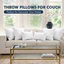 MIULEE Throw Pillows Inserts, Pack of 2 26x26 Inch 100% Virgin Fiber Filling Bed Couch Pillows