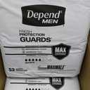 Depend Guards Incontinence Pads for Men, Maximum Absorbency, 104 Count