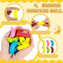 Civaner 30 Pcs Banana Stress Toys Banana Stretchy Toys Stress Relief Balls Back to School Classroom Student Gifts Tiny Party PU Squeeze Balls for Valentine Easter Stocking Stuffers(Multicolor)