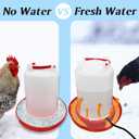 Chicken Water Heater Cord, Freeze-Proof Heated Waterer for Chickens & Poultry, Safe Low-Watt Heating Cable Keeps Water Ice-Free in Winter for Ducks, Rabbits & Small Animals (1 Pack)