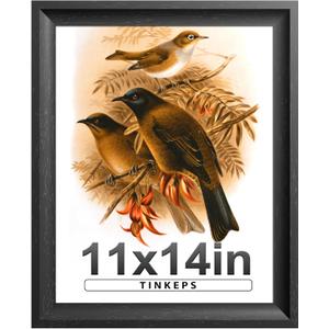 Tinkeps 11x14 Picture Frame Black with Black Back Board, Curved Extra Wide Edges, Wooden Vintage Style Picture Frame 11x14 inches for Wall Decor. Tinkeps 11x14 Picture Frame Black with Black Back Board, Curved Extra Wide Edges, Wooden Vintage Style Picture Frame 11x14 inches for Wall Decor.