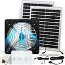 TXL 40W Solar Fan with Thermostat, Solar Gable Vent Fan, 1800 CFM, Precision Temperature Control, Continuous Cooling Without Light, Ideal for Roof Vents, Attics, Greenhouses, Sheds, and Chicken Coops