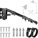 Wall Mounting Triangle Boom Arm for Ring Light, Support 180 Flexible Rotation, 21.7-45.6in Adjustable Length, Save Space, for Monolight, Softbox, Umbrella and Reflector