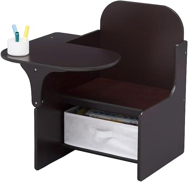 Delta Children MySize Chair Desk With Storage Bin, Dark Chocolate, 1 Count