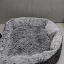 Bedsure Washable Dog Bed Small Dog＆Cat- Rectangle Fluffy Plush Kitten Puppy Bed, Comfy Corduroy Fleece and Nonskid Bottom, 20x19x6inches, Grey