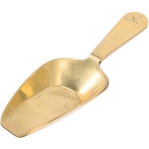 FRCOLOR Brass Tea Scoop for Loose Leaf Tea Small Metal Spoon Coffee Bean Scoop Measure Spoon for Home Restaurant