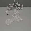 Mr and Mrs Neon Sign for Wedding Neon Light LED Backdrop Wall Decor USB Wedding Reception Decoration Gifts for Anniversary Engagement Banquet(25 x 7 Inches,Warm White) (about 25.59 x 7.09 inches/ 650 x 180 mm)