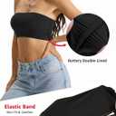 EasyGala Womens Double Lined Tube Tops Crop Tank Top Non-Padded Strapless Bandeau Shirts Sexy Going Out Tops Summer 2026 (Black, S)