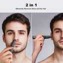 JISHO Rechargeable Ear and Nose Hair Trimmer for Men Women-12000 RPM Powerful Motor with Dual Edge Blades, Waterproof, USB Type-C, Easy to Clean Travel Size