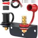 Joinfworld Remote Battery Terminals 3/8" Stud Battery Jump Post with Heavy Duty Mounting Bracket 250A Battery Charging Post Kit Marine Battery Charger Jumper Post for Auto UTV RV Truck Can-am