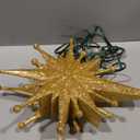 2025 Upgraded Christmas Tree Topper Projector Light with Rotating Bright LED & Wide Coverage, Universal Fit for Any Height Tree, Easy Install, Stable Base, Holiday & Party Decorations (Starlight Gold)