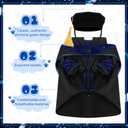 Huhumy 3 Pcs Dog Cat Graduation Doctoral Costume Set, 2026 Pet Phd Graduation Cap and Deluxe Doctoral Gown with Hood Side Tam Puppy Kitty Dogs Grad Holiday Party Costume Accessory(Royal Blue,M)