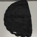 DII Crochet Collection Reversible Bath Mat, Small Oval, 17x24, Black