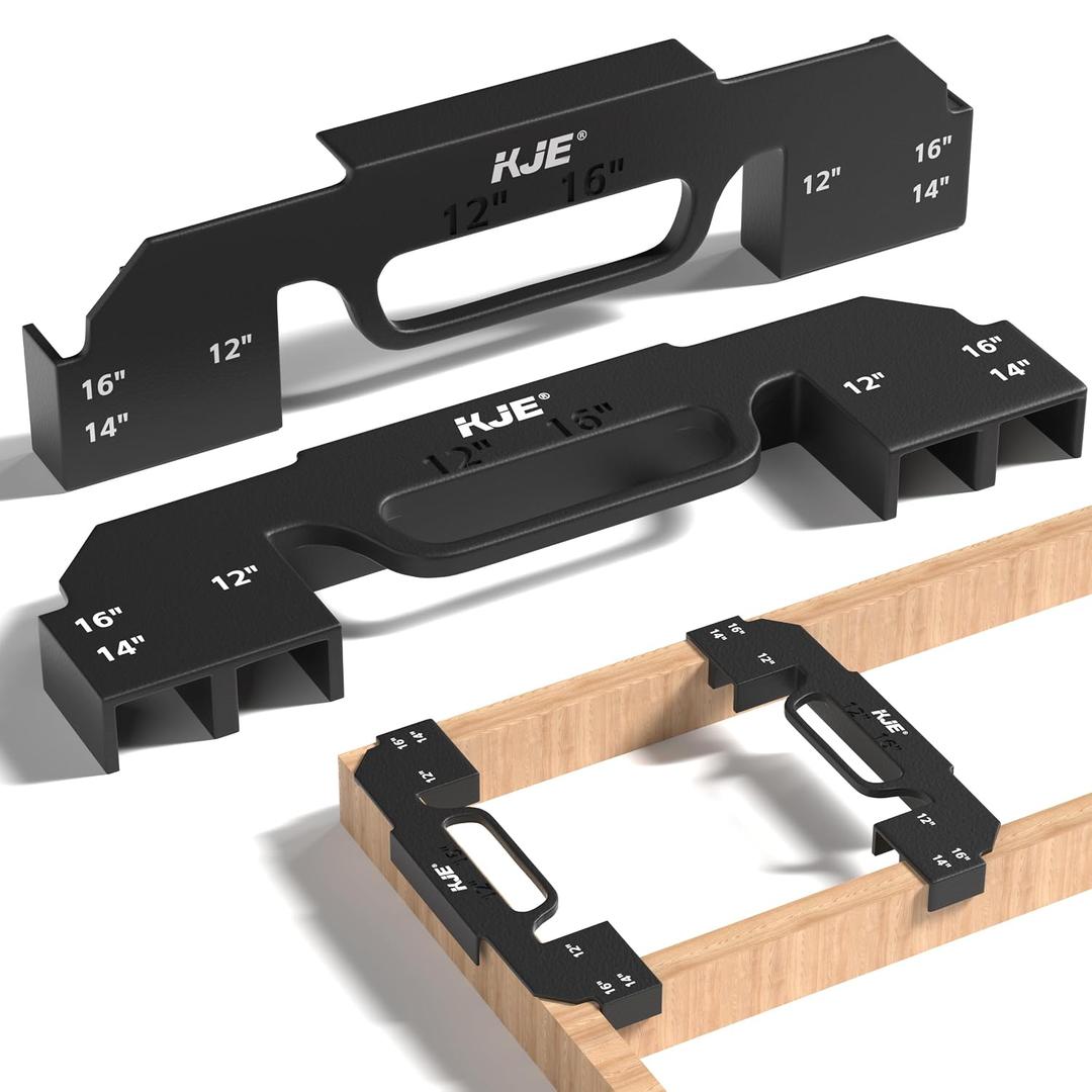 KJE 2-Piece 3 in 1 Framing Tool, 12" 14" 16" On-Center Stud Spacer Framing Tool, Cast Aluminum Stud Layout Jig for Walls, Roofs, Floors, Ladders – Altitude Craft Tool