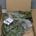 9FT Real Touch Norfolk Pine Christmas Garland with Light Winter Artificial Faux Greenery Garland Table Mantle Stairs Fireplace Wall Decor Outdoor Indoor Porch Home Decorations (Battery Not Included)