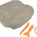 X AUTOHAUX Pair Car Center Console Lid Armrest Seat Box Cover Protector Replacement Microfiber Leather for Acura MDX 2007-2013 Beige