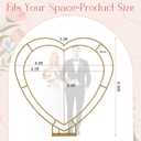 Metal Double Heart Arch Stand for Proposal, Heart Shaped Balloon Arch StandHeart Shaped Arch Frame, for Proposal Ceremony, Valentine's Day, Engagement, Birthday Party Baby Shower Decoration Decor