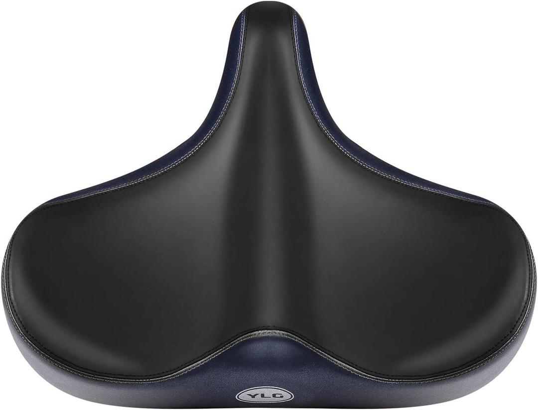 YLG Oversized Comfort Bike Seat Comfortable Replacement Bike Saddle Memory Foam Soft Bike Saddle Waterproof Universal Fit Bicycle Seat for Women Men