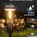 8 Pack Bright Solar Lights Outdoor,2-in-1 Warm&Cold Light,IP65 Waterproof 3000K/6500K Solar Pathway Lights Outside,Solar Powered Landscape Lighting for Yard Patio Walkway Driveway Lawn