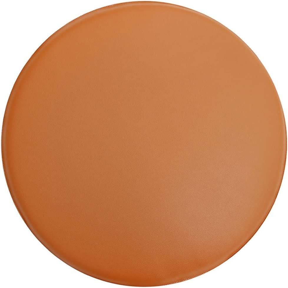 Leather Solid Color Round Memory Foam Cushion-Memory Foam Round Chair Pad-Round Stool Pad Soft Sponge Seat Cushion Bar High Stool Chair Pad-Perfect Home Decoration - Leather Cushion 40cm ( Color : Col