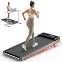 TREAFLOW Walking Pad, Treadmill with Incline for Home Office, 2.5HP Portable Under Desk Treadmill with 265 Lbs Capacity, Remote Control, Led Display, Silver