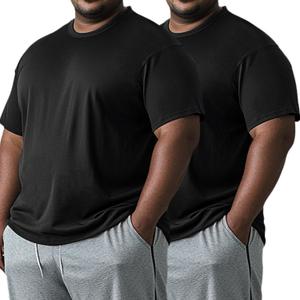 Mens Big and Tall Shirts Cooling Quick Dry Moisture Wicking Workout Athletic Lightweight Short Sleeve Active T-Shirt (Black) Size 5XL, Large, Tall
