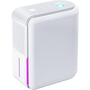 2 In 1 Small Humidifier Dehumidifier Combo, Humidifiers Dehumidifier For Home Bedroom With Drain Hose Temperature Display, 4 Modes, 7 Color LED Lights, Timer Set
