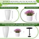 2 Pack Adjustable Height Planter Inserts for Large Pots, Iron Rise Plant Fillers Risers, Metal Planter Lift Insert for Square Round Taper Pots(6" 8" 10" Base or Top)(12-22'')