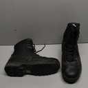 NORTIV Men's Military Tactical Work Boots Side Zipper Leather Motorcycle Combat Boots Trooper Size 10.5, Black