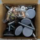 Furniture Leveler PTFE(Teflon) Bottom(28mm Base),Threaded Shank(1/4-20) Adjust Pads,Table/Chair/Cabinet/Sofa Medium Adjustable Legs Leveling,Nuts Installation and Floor Protection(16 Pack)