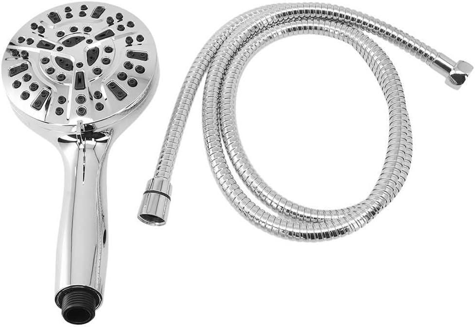High Pressure 10-Mode Hand Shower Head with Stainless Steel Hose, Powerful Jet Spray for Massage, Black Handheld Showerhead for Bathroom