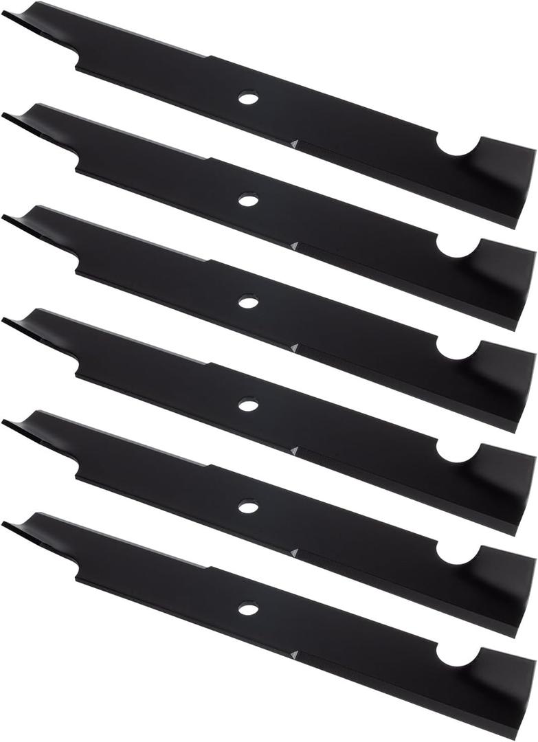 6-Pack Mower Blades for Bad Boy 54 inch Deck, Compatible with 038-0005-00 MZ Magnum ZT 54, High-Lift Commercial Grade Replacement Blades (6pc)