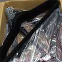 HOUSE DAY Black Velvet Hangers 60 Pack, Non Slip Clothes Felt Hanger Heavy Duty for Coat, Premium Slim Space Saving Suit Hangers for Closet Organizer, 360 Rotating Silver Hook