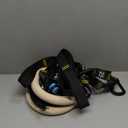 GHB Gymnastic Rings Wooden Gym Rings 1.25" Olympic Rings Adjustable Straps Pull Up Rings Sets for Workout Bodyweight Fitness Training