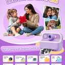 Instant Camera, Front Rear Dual Selfie Kids Camera with 1080P Videos, Holiday Birthday Gifts for Kids Age 3-12, Toddler Portable Travel Print Digital Camera Toy for 4 5 6 7 8 9 Year Boys Girls