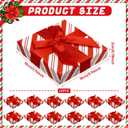 Fullhawl 12 Pcs Christmas Gift Card Holder Boxes with Bow Xmas Greeting Card Present Wrap Boxes Money Holders Party Favor Decor for Wedding Xmas Party Supplies Decorations(Red White Striped)